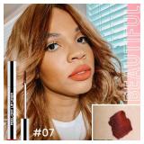 FACTORY SEALED - FERLYHR Waterproof & Smudge Lip Gloss with Matte Finish,Long-Lasting Proof Peel Off Lip Stain for All Skin Types, Peel Off Lip Liner Stain Tattoo(7#-Peachy Orange, 1 Count (Pack of 1)