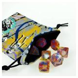 FACTORY SEALED - Rollooo Rainbow(2) DND Dice Set with Matching Velvet Drawstring Bag for Dungeons and Dragons Role Playing Table Game
