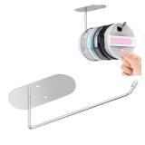 FACTORY SEALED - 2 Pack Lid Storage Hook,Storage Hook Lid,Storage and Space Saving Lid Holder,Glass Lid Hanging, Self-Adhesive or Drilled Glass Lid Hooks Lid Hooks for Saving Kitchen Storage Space-Gla