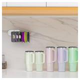 FACTORY SEALED - 2 Pack Lid Storage Hook,Storage Hook Lid,Storage and Space Saving Lid Holder,Glass Lid Hanging, Self-Adhesive or Drilled Glass Lid Hooks Lid Hooks for Saving Kitchen Storage Space-Gla