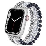 FACTORY SEALED - KOREDA Beaded Bracelet Compatible for Apple Watch Band 38mm 40mm 41mm 42mm 44mm 45mm 46mm Series 10 9 8 7 SE 6 5 4 Women, Fashion Cute Handmade Elastic Pearl Beads Stretch Strap for i