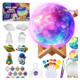 FACTORY SEALED - Paint Your Own Moon Lamp Kit, Cool Gifts DIY 3D Space Moon Night Light, Art Supplies Arts & Crafts Kit, Arts and Crafts for Kids Ages 8-12, Toys Girls Boy Birthday Gift Ages 3 4 5 6 7