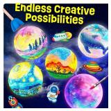 FACTORY SEALED - Paint Your Own Moon Lamp Kit, Cool Gifts DIY 3D Space Moon Night Light, Art Supplies Arts & Crafts Kit, Arts and Crafts for Kids Ages 8-12, Toys Girls Boy Birthday Gift Ages 3 4 5 6 7