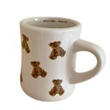 FACTORY SEALED - Heardbeli Women Girls Creamy White Cartoon Bear Mugs Ceramic Coffee Mug Water Cup 350ML/12OZ. Cute Funny Novelty Gift