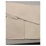 vctops Super Soft Velvet Quilted Sofa Couch Covers Non-Slip Sectional Couch Cover Leaf Pattern Plush Sofa Slipcover Furniture Protector for Pets Kids Children Dog Cat (Cream,28"x59")