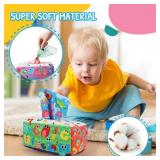 (UNUSED) URMYWO Baby Tissue Box Toy - Montessori Baby Toys for 6-12 Months 1 Year Old Boy Girl - Soft Crinkle Sensory Toys for Infant Toddlers - Easter Basket Essentials Stuffers - Baby Boy Girl Gifts
