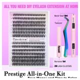 Pawotence Lash Extension Kit DIY 280pcs Individual Lash Clusters Kit 30D 40D Cluster Eyelash Extensions Kit with Lash Bond and Seal, Lash Remover, Lash Tweezers for Self Use (30D&40D, 9-16mm, All Kit)