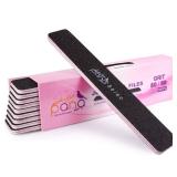 4 pcs - PANA Jumbo Double-Sided Emery Nail File for Manicure, Pedicure, Natural, and Acrylic Nails - Black (Grit 80/80) See Photos