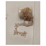 (UNUSED) Jerler 1 Yard Tassel Rhinestone Trim, Gold Fringe Rhinestone Applique for DIY Decoration and Bridal Embellishments, Ideal for Wedding Party, 1 Width (Gold 1 Yard) - Retail: $26