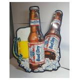 1990 Bud Dry Beer Anheuser-Busch St. Louis MO Advertising Sign by Signet graphic