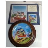The Flintstones Limited Edition Collector Plate # LA 9873, & Matted Images w/ Description