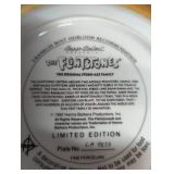 The Flintstones Limited Edition Collector Plate # LA 9873, & Matted Images w/ Description