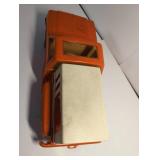 1960s Tonka Orange Chevrolet Pickup Truck with Camper Shell, Vintage Toy Truck Collectible