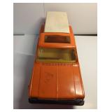 1960s Tonka Orange Chevrolet Pickup Truck with Camper Shell, Vintage Toy Truck Collectible
