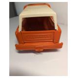 1960s Tonka Orange Chevrolet Pickup Truck with Camper Shell, Vintage Toy Truck Collectible