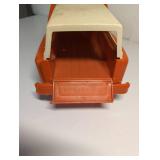 1960s Tonka Orange Chevrolet Pickup Truck with Camper Shell, Vintage Toy Truck Collectible