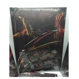 Horror Decor Collection- Three canvas frames, A Nightmare on Elm Street, Friday 13th Horror Window Clings Halloween Collection