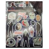 Horror Decor Collection- Three canvas frames, A Nightmare on Elm Street, Friday 13th Horror Window Clings Halloween Collection