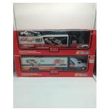 1993-1994 NASCAR Racing Champions Team Transporter Set, 2 Semi Trucks - Kellogg