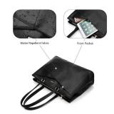 Laptop Tote Bag for Women 15.6 Inch Waterproof Leather Computer Bags Business Office Work Briefcase Black - Retail: $24