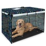 Dog Crate Cover, 24 inches Windproof Crate Covers for Dog Cages Breathable Dog Kennel Cover Double Sided Zipper Dog Cage Cover for Wire Dog Cage Indoor Outdoor Protection - Retail: $17