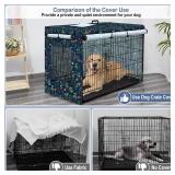 Dog Crate Cover, 24 inches Windproof Crate Covers for Dog Cages Breathable Dog Kennel Cover Double Sided Zipper Dog Cage Cover for Wire Dog Cage Indoor Outdoor Protection - Retail: $17
