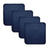 Patio Cushion Covers 21x19x3 Waterproof Outdoor Cushion Cover Replacement 4Packs Outdoor Seat Slipcover for Rattan Chair Sofa, Blue