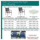 Patio Cushion Covers 21x19x3 Waterproof Outdoor Cushion Cover Replacement 4Packs Outdoor Seat Slipcover for Rattan Chair Sofa, Blue