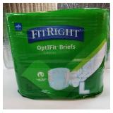 FitRight Adult Diapers, Extra+ Heavy Absorbency, L (Waist Size 44in-56in), 20 Count, OptiFit Incontinence Briefs for Men and Women, Disposable, Moisture-Wicking, Leak Protection, - Retail: $12