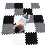 18 Pieces Puzzle Play Mats, Soft Baby Play Mat, Kids Interlocking Foam Floor Tiles, Toddlers Carpet Playmats G301018-101104112 - Retail: $39