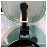 12-Cup Drip Coffee Maker with Borosilicate Glass Carafe, One-Touch Operation Machine, Anti-Drip System, Reusable Filter and Clear View Water Gauge, Ideal for Home or Office, Light Teal CM412LBL