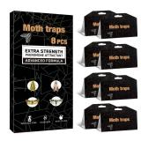 Upgraded Moth Traps, Double Potent Pantry & Clothes Traps with Pheromones Prime, No Toxic & Odorless Meal Moth Trap, Organic Sticky Moths Balls Repellent with Lure for Closet, Kitchens - 7 Pack