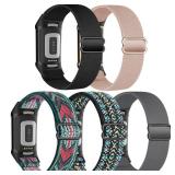 5 Pack Stretchy Nylon Compatible with Fitbit Charge 6 Bands/Fitbit Charge 5 Bands for Women Men, Elastic Adjustable Straps Sport Replacement Wristbands for Fitbit Charge 5/6 Watch - Retail: $16