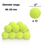 12 Pack Mini Tennis Ball for Pet Playing Fetch, 2 inch Dog Training Tennis Balls for Small Size Dogs, Interactive Dogs Playing Balls Fits 2 inch Automatic Dog Ball Launcher