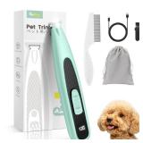 Dog Paw Trimmer with LED Light, Ultra-Low Noise Paw Trimmer for Dogs, Cordless Dog Clippers for Grooming with LED Display, Type-C Rechargeable Pet Clippers for Pads, Ears, Eyes, Face, Rump