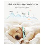 Dog Paw Trimmer with LED Light, Ultra-Low Noise Paw Trimmer for Dogs, Cordless Dog Clippers for Grooming with LED Display, Type-C Rechargeable Pet Clippers for Pads, Ears, Eyes, Face, Rump