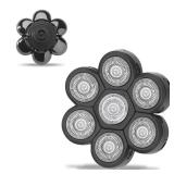 Head Shaver Replacement Heads, Head Shaver Replacement Blades, Head Shavers for Bald Men,Head shavers for Men, Stainless Steel Rotary Blades for Electric Head Razor (Black)