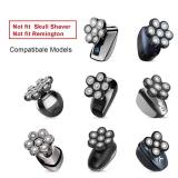 Head Shaver Replacement Heads, Head Shaver Replacement Blades, Head Shavers for Bald Men,Head shavers for Men, Stainless Steel Rotary Blades for Electric Head Razor (Black)