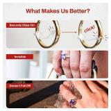 Chrome Cherry Ringo, Invisible Ring Size Adjuster for Loose Rings with 6 Sizes, Clear Ring Band Sizer Guard for Loose Jewelry, Multipack, 10 Count. - Retail: $10