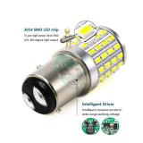 PHINLION 1157 LED White Light Bulbs, 2000 Lumens Super Bright 3014 72-SMD 2357 7528 BAY15D 2057 LED Bulb for Back Up Reverse DRL Brake Stop Tail Lights, 6000K Xenon White - Retail: $15
