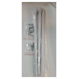Curtain Rods for windows 32-48 inch, 5/8 inch Decorative White Splicing Heavy Duty Metal Curtain Rod set with Brackets - Retail: $8