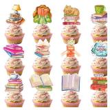 36 PCS Books Cake Toppers, Cupcake Toppers, Party Decorations, Birthday Supplies, Book Club Decorations, Favors & Gifts