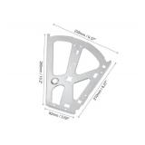 2 Layer Shoes Drawer Cabinet Hinges, 2pcs Stainless Steel Cabinet Replacement Fittings for Wardrobes Cabinets Grey(opened to check )