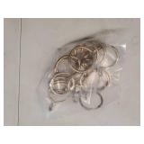 Drapery Eyelet Curtain Rings - 1.7" Hook Pins, Set 14 Warm Gold Home &