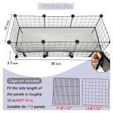 Guinea Pig Cage Liner Tarp Bottom Waterproof and Washable Base Also for Rabbits, Bunny, Chinchillas, Hedgehog, Ferrets and Other Small Animals(12x36 inches)