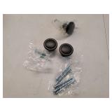 3 Pack 1-1/4 inch Matte Black Zinc Euro-Style Cabinet Knobs, Drawer Pulls & Door Handles