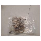 Ivilon Drapery Eyelet Curtain Rings - 1.7 Ring for Curtain Hook Pins, Set of 14 - Warm Gold"