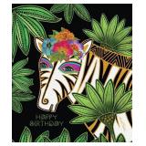 Tropical Zebra Birthday Card Art Print