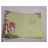 Tropical Zebra Birthday Card Art Print