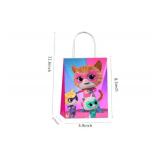 pocacy 12pcs Super Cats Party Favor Gift Bags with Handles, Super Cats Birthday Party Supplies for Kitties Party Decorations Decor "